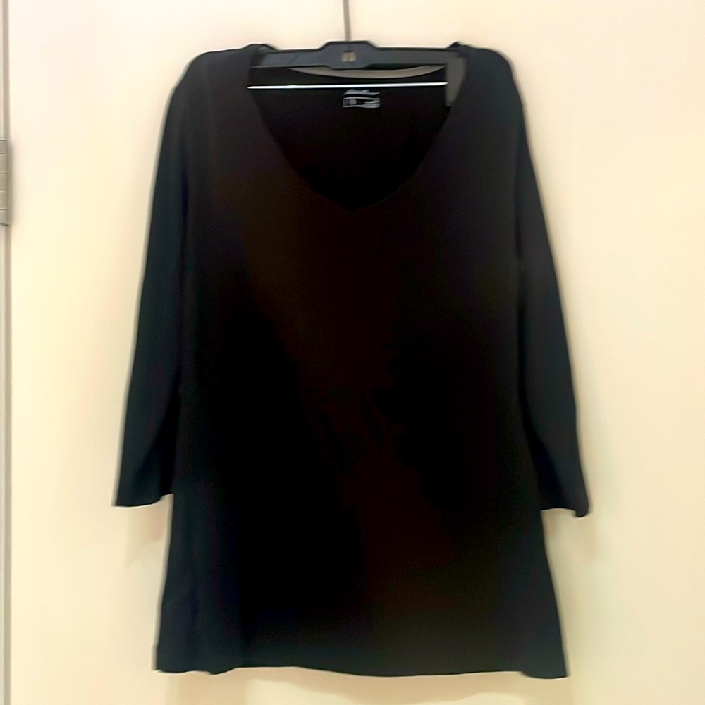 Eddie Bauer, Size m,‎ 3/4 sleeve, black top